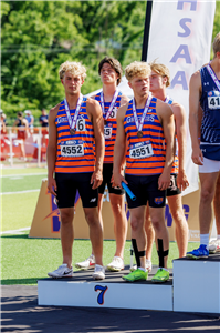 NPHS Boys 4x400m Team on Podium at 2024 State Track and Field Meet 